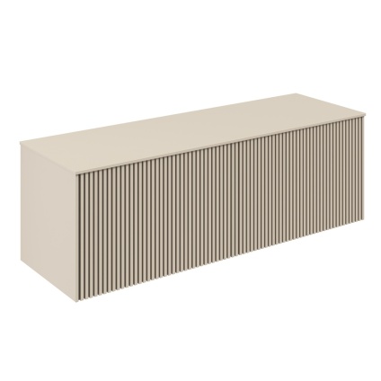 product cut out image of Crosswater Limit 1400mm Warm Stone Wall Hung Vanity Unit and Worktop LM7000DRSAN LM1410TWS